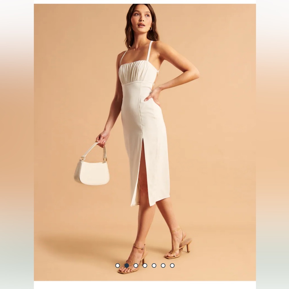 A&f ruched midi dress, only worn once!